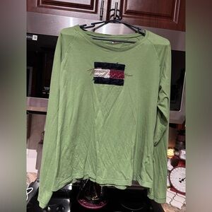 Tommy Hilfiger Olive V-Neck Shirt